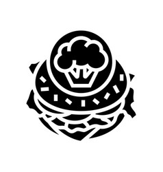 Burger Vegan Food Glyph Icon