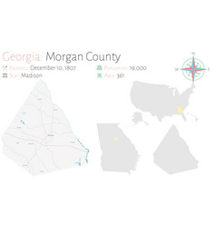 Map Morgan County In Georgia