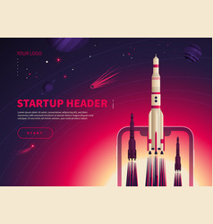 Rocket Startup Concept Banner