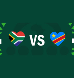 South Africa And Dr Congo Match Heart Flags