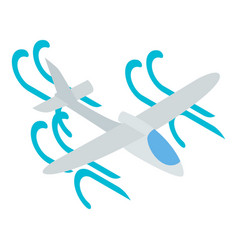 Sailplane Icon Isometric White Beautiful