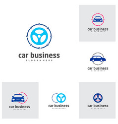 Set Of Car Tech Logo Template Creative Car Logo