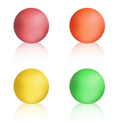 Set Of Colored Realistic 3d Balls