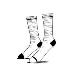 Sock Icon Hand Draw Black Colour Cloth Winter