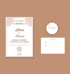 White Wedding Invitation Mandala Design