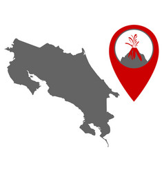 Map Costa Rica With Volcano Locator