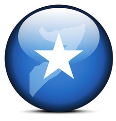 Map On Flag Button Of Somali Republic