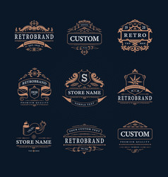 Vintage Store Logos Set