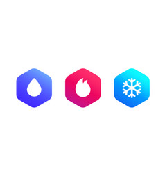 Water Fire And Ice Icons