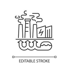 Geothermal Energy Linear Icon