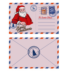 Santa Claus Postcard Christmas Letter Retro