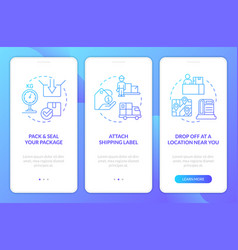 Sending Parcel Tips Blue Gradient Onboarding