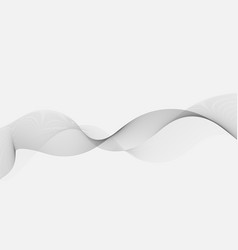 Abstract Gray Smooth Curved Wave Lines On White