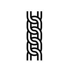 Curb Chain Line Icon