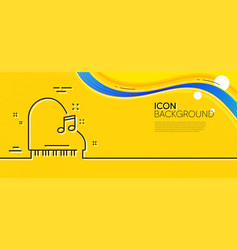 Piano Line Icon Musical Instrument Sign Minimal