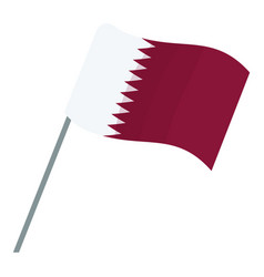 Qatar Flag Icon Cartoon Arabic Festival