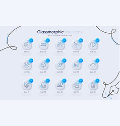 Set Of Software Cloudy Weather And Deflation Line