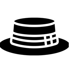 Boater Hat Cap Glyph Icon