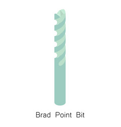 Brad Point Bit Icon Isometric 3d Style