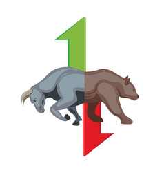 Bull And Bear Stock Market Concept