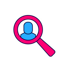 Filled Outline Magnifying Glass For Search Job