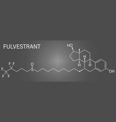 Fulvestrant Molecule Skeletal Formula