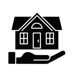 Home Insurance Black Glyph Icon