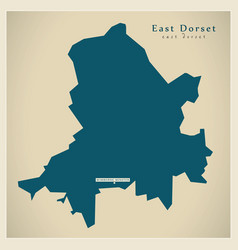 Modern Map - East Dorset District Uk