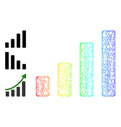 Rainbow Gradient Irregular Mesh Bar Chart Icon