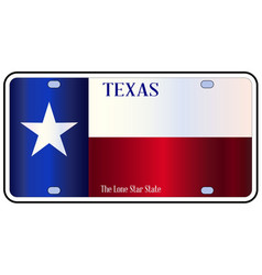 Texas State Flag License Plate