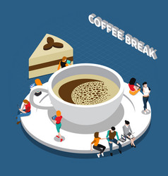 Coffee Break Isometric Composition