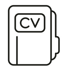 Cv Folder Icon Outline Human Work