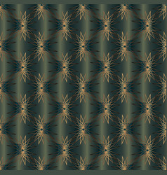 Geometric Abstract Pattern Dark Green And Gold