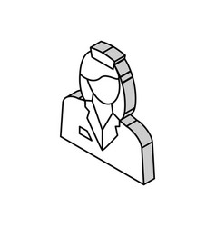 Nursing Home Worker Nurse Isometric Icon