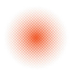 Red Comic Halftone Round Shape Decoration