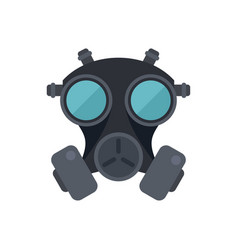 Safety Gas Mask Icon Flat Chemical Air