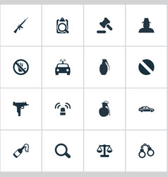 Set Of Simple Offense Icons