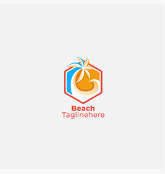 Icon Beach Design Color Gradient