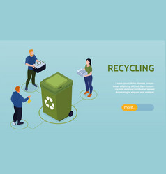 Isometric Recycling Horizontal Banner