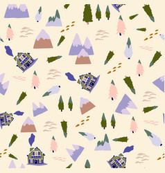 Swiss Chalet Winter Collection Repeat Pattern