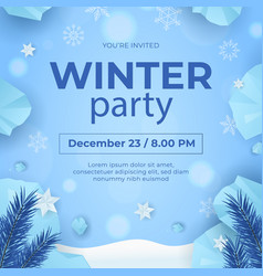 Winter Party Posts Set