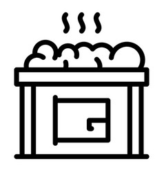 Sauna Stove Icon Outline Style