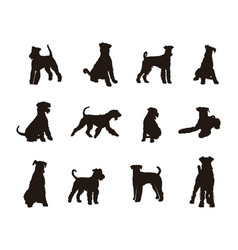 Airedale Terrier Dog Silhouettes