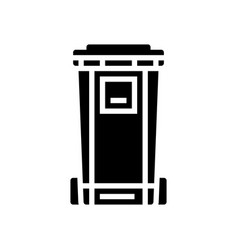 Green Bin Waste Sorting Glyph Icon