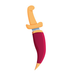 Qatar Knife Tradition Icon Cartoon Arena