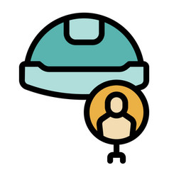 Recruit Worker Icon Flat