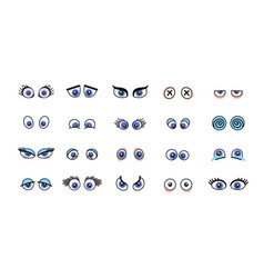 Set Monster Eyes In Different Poses