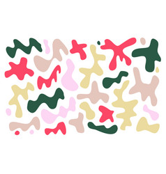 Set Random Shapes Irregular Form Colorful Blobs