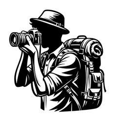 Travel Photographer Shooting Clip Art