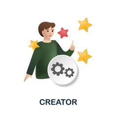 Creator Icon 3d From Crowdfunding Collection